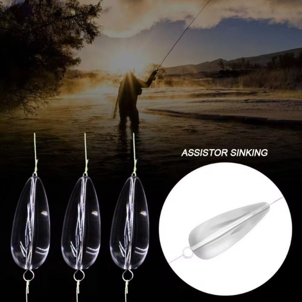 Fishing Lure Topwater - เหยื่อตกปลาซิลิโคนแบบใส 10 ชิ้น น้ำหนัก 3.2 กรัม/7.5