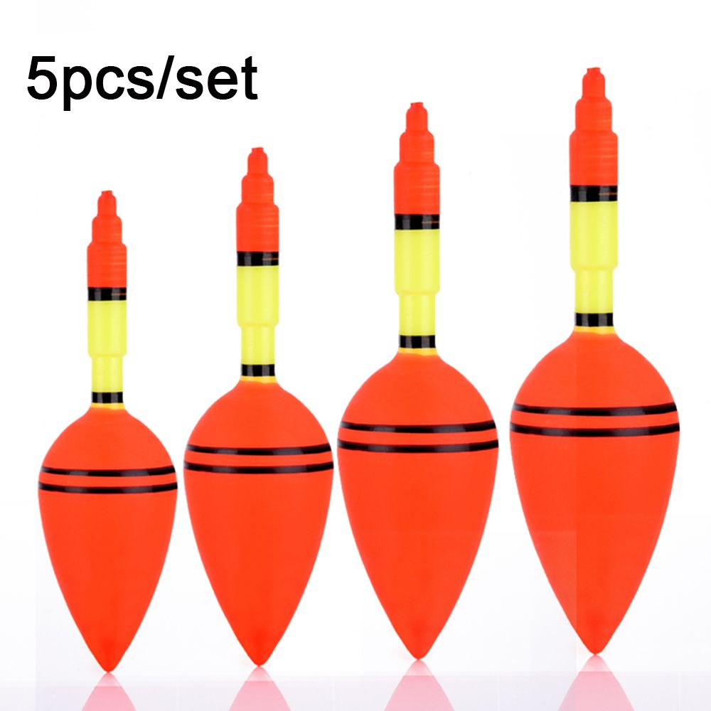 Fishing Lure Topwater - 5 ชิ้น/เซ็ตพลาสติกตกปลาลอยปลากัดตะขอเหยื่อลูก Stopper Buoy Boia กระพือเตือน