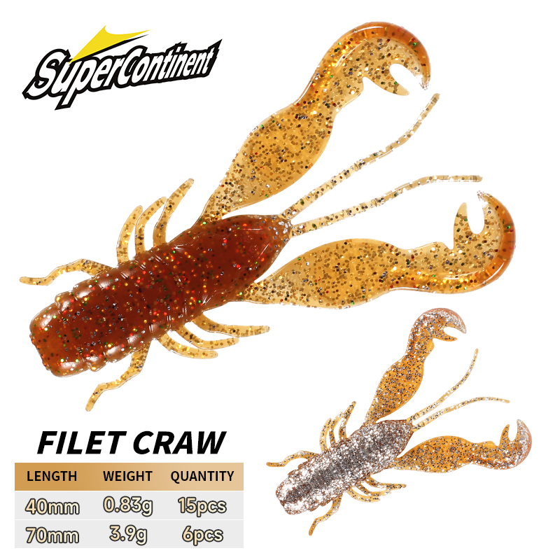 Fishing Lure Spinnerbait - 2023 Supercontinent Filet Crawเหยื่อPerch Lures Soft