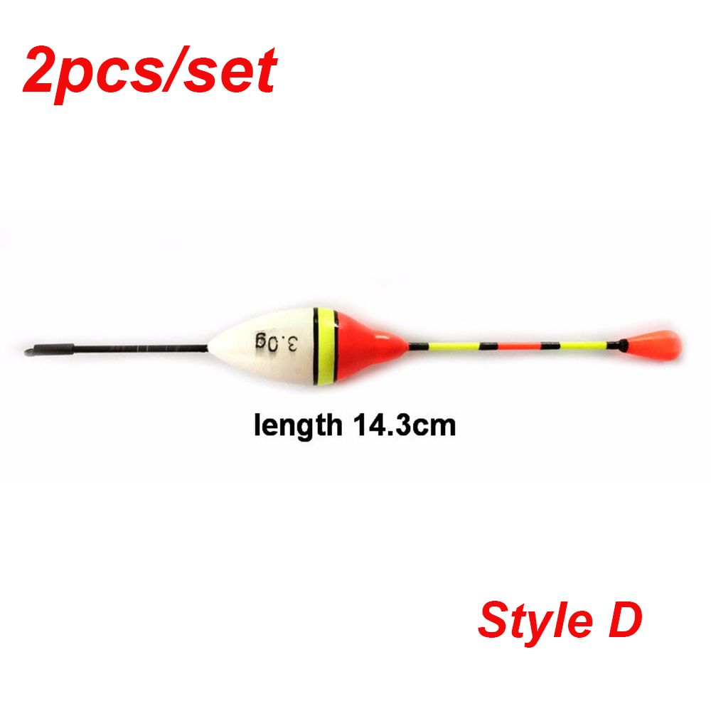 Fishing Lure Topwater - 2 ชิ้น ทุ่นลอยน้ำแบบใหม่สำหรับตกปลา ขนาดหลากหลาย พร้อมไฟส่องสว่าง ทุ่นลอยน้ำ