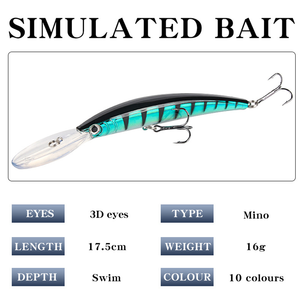 เหยื่อปลอมตกปลาปลอมแข็ง17.5ซม. - Fishing Lure Jerkbait บทวิจารณ์และราคา