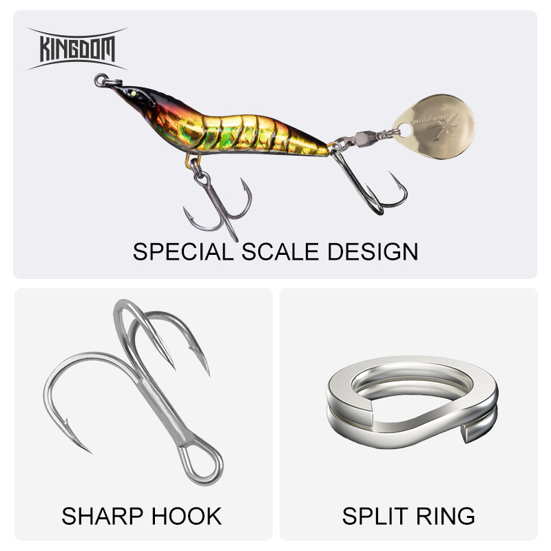 เหยื่อตกกุ้ง KINGDOM แบบใบพัดโ - Fishing Lure Blade Bait บทวิจารณ์และราคา