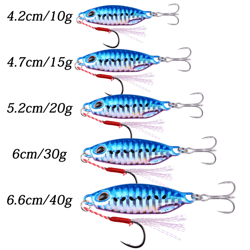 Jigs 10G 15G 20G 30G 40G ตกปลา - Fishing Lure Spoon บทวิจารณ์และราคา