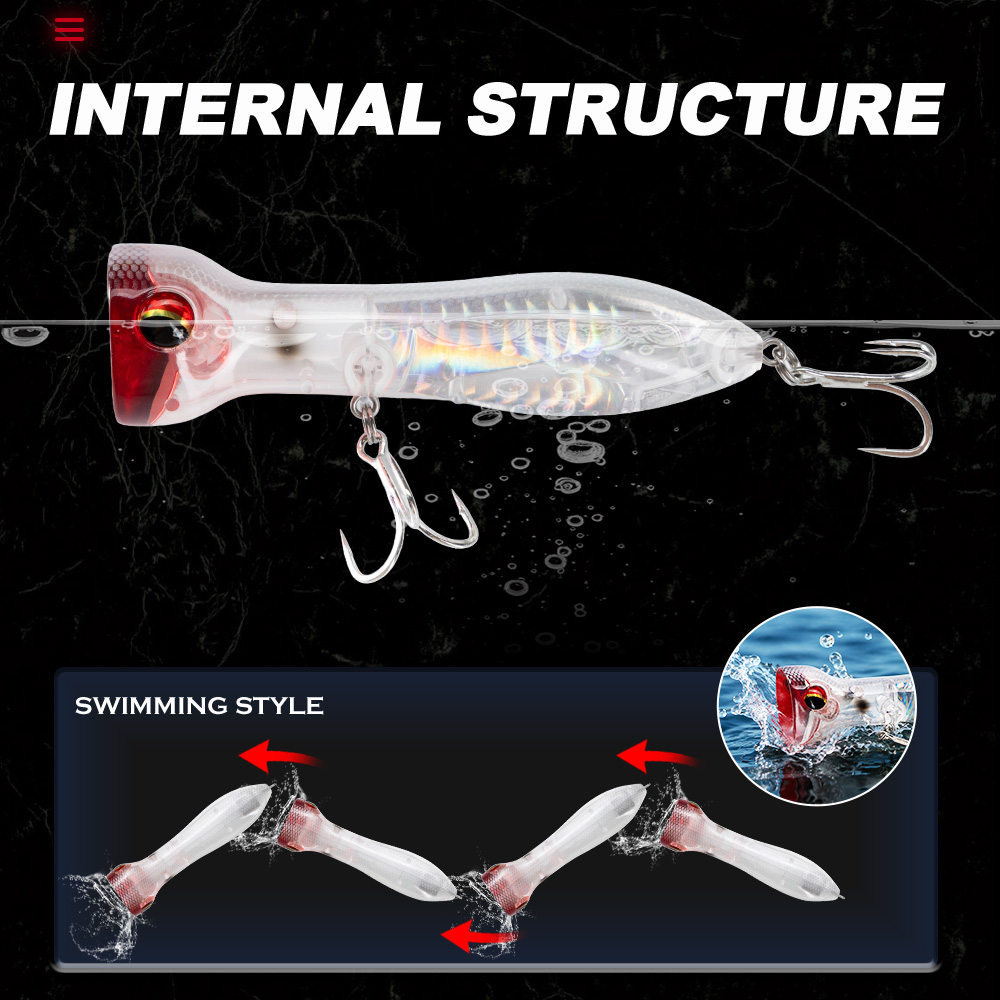 เหยื่อตกปลาฮันทเฮาส์ ท็อปวอเตอ - Fishing Lure Popper บทวิจารณ์และราคา